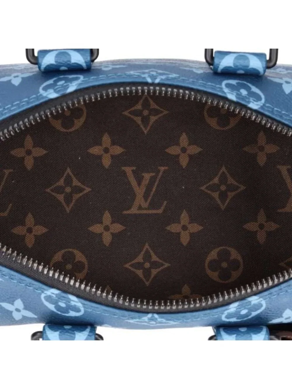 Louis Vuitton Keepall Bandouliere 25 Monogram Atlantic Blue 2-Way Handbag 25